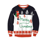 New Unisex Men Women 2019 Ugly Christmas Sweater For Holidays Santa Elf Christmas Printed Novelty Autumn Winter Blouses Clothing