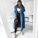 Autumn Winter Coat Women 2019 Casual Loose Solid Long Teddy Coat Female Vintage Plus Size Thick Faux Fur Jackets Coats White 5XL