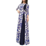 MISSOMO Maxi dress Women Dubai Arabian Floral Print Long Dress Muslim Dress Islamic vestidos Long dress plus size women dresses