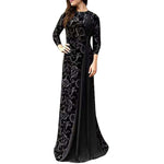 MISSOMO Maxi dress Women Dubai Arabian Floral Print Long Dress Muslim Dress Islamic vestidos Long dress plus size women dresses