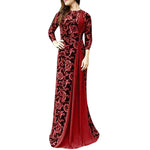 MISSOMO Maxi dress Women Dubai Arabian Floral Print Long Dress Muslim Dress Islamic vestidos Long dress plus size women dresses