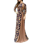 MISSOMO Maxi dress Women Dubai Arabian Floral Print Long Dress Muslim Dress Islamic vestidos Long dress plus size women dresses