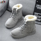 Women Boots 2019 Winter Snow Boots Female Boots Duantong Warm Lace Flat with Women Shoes Tide Botas Mujer F031 Hot Sale 35-40