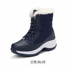 NAUSK New Women Boots High Quality Leather Suede Winter Boots Shoes Woman Keep Warm Waterproof Snow Boots Botas mujer