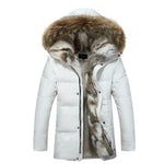 5XL White Duck Down Jacket 2019 Women Winter Goose Feather Coat Long Raccoon Fur Parka Warm Rabbit Plus Size Outerwear WJM19