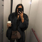 Women Faux Fur Coat Winter Luxury High Quality Thick Women Overcoat Warm Plus Size Plush Furry Female Jacket Coat Outerwear 5XL