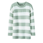 SEMIR Women Long Striped Sweater Fine Knit Women's Pullover Sweater with Dropped Shoulder Ribbing Neckline Cuff and Hem